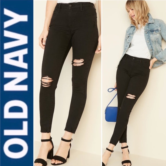 🆕 ROCKSTAR Destructed Raw Edge Jegging OLD NAVY - Picture 5 of 16